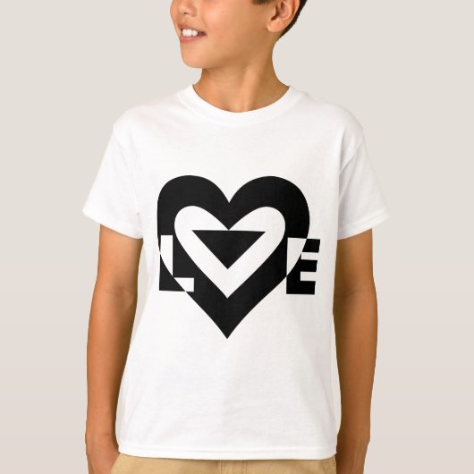 T-shirt Graphique d'amour cool, noir (Devant)