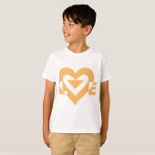 T-shirt Graphique d'amour cool, orange (Devant entier)