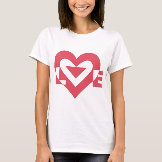 T-shirt Graphique d'amour cool, rose cerise (Devant)