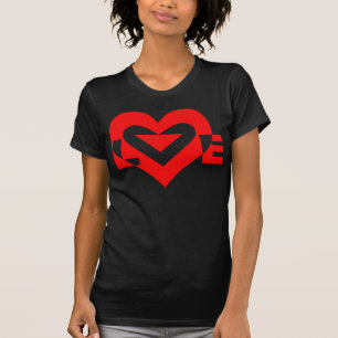 T-shirt Graphique d'amour cool, Rouge