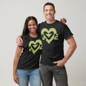 T-shirt Graphique d'amour cool, Vert Sage (Unisexe)