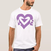 T-shirt Graphique d'amour cool, violet (Devant)