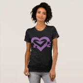 T-shirt Graphique d'amour cool, violet (Devant entier)