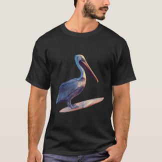 T-shirt Graphique d'animal d'oiseau de pélican oiseau mari