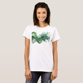T-shirt graphique d'art abstrait Clean Green (Devant entier)