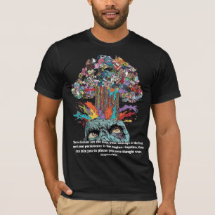 T-shirt graphique d'art crânien psychédélique