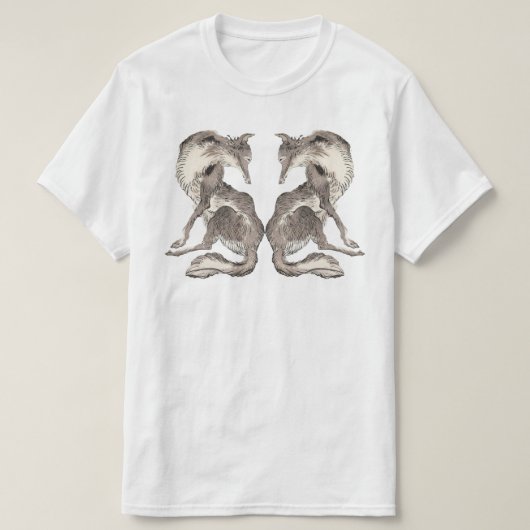 T-shirt Graphique d'art des loups (Design devant)