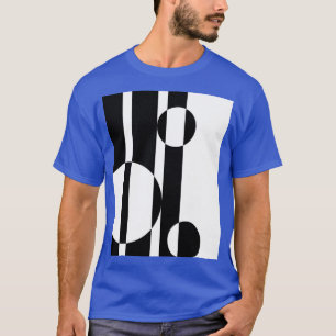 T-shirt Graphique d'art noir et blanc des années soixante 