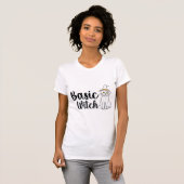 T-shirt graphique de base sorcière chat drôle Hall (Devant entier)