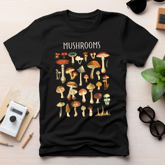 T-shirt Graphique de champignons vintage 