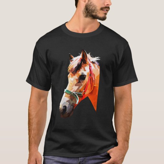 T-shirt Graphique de cheval coloré 1 (Devant)