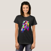 T-shirt Graphique de cheval coloré 4 (Devant entier)