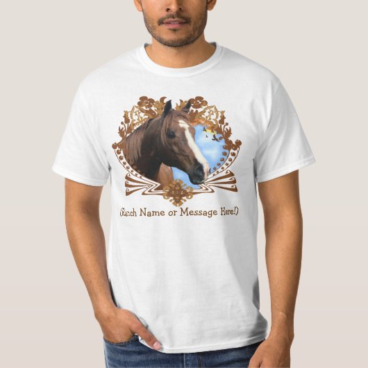 T-shirt Graphique de cheval de Personalizable (Devant)