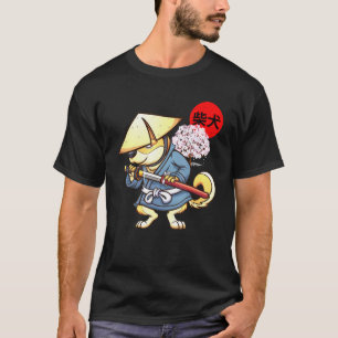 T-shirt Graphique de Chien Japonais Samurai Ninja Shiba In