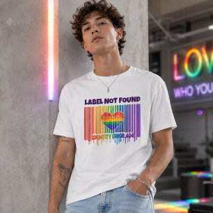 T-shirt Graphique de code-barres de la fierté LGBTQ Label 