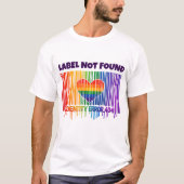 T-shirt Graphique de code-barres de la fierté LGBTQ Label (Devant)