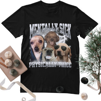 T-shirt Graphique de contrefaçon de chien drôle physiqueme