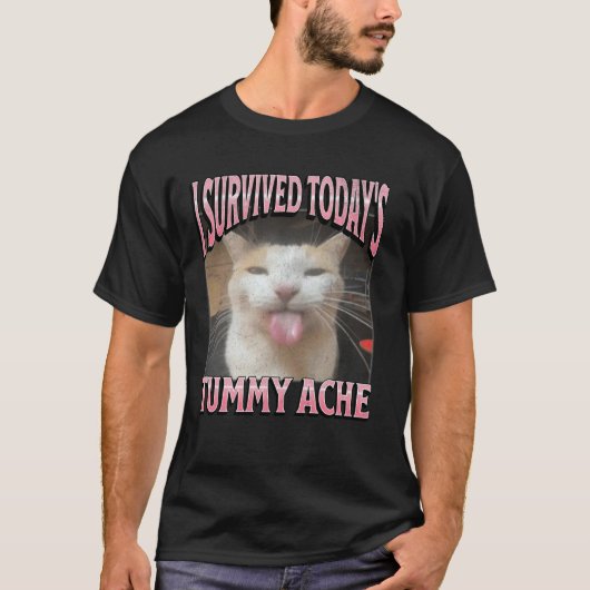 T-shirt Graphique de contrefaçon de mème de chat drôle de (Devant)