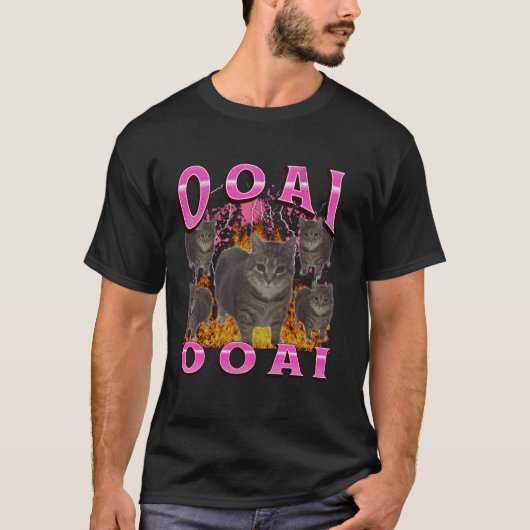 T-shirt Graphique de contrefaçon de mème de chat Oiia Oiia (Devant)