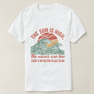 T-shirt Graphique de coucher de soleil des vagues océaniqu