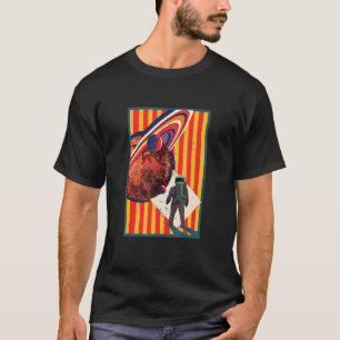 T-shirt Graphique de couleur vive de l'astronaute spatial