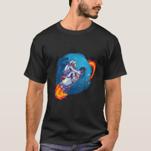 T-shirt Graphique de couleur vive de l'astronaute spatial
