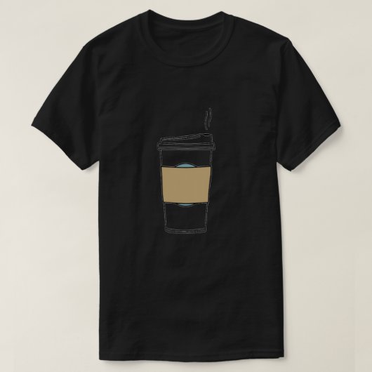 T-Shirt Graphique De Coupe De Café (Design devant)