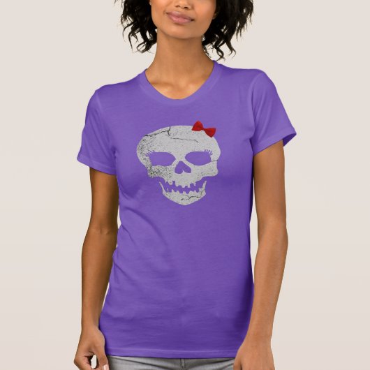 T-shirt Graphique de crâne de fille T (Devant)