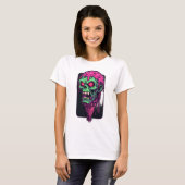T-shirt Graphique de crème glacée Zombie Halloween amusant (Devant entier)