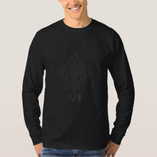 T-shirt Graphique de croix gris foncé