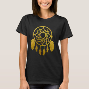 T-shirt Graphique de désignation de design Gold Dream Catc