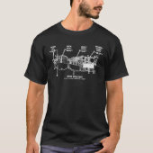 T-shirt Graphique de diagramme rétro de l'orbite soja russ (Devant)