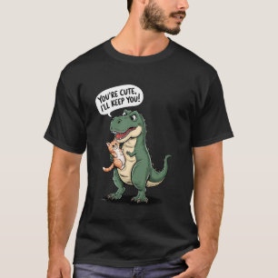 T-shirt Graphique de dinosaure de chat drôle vous êtes mig