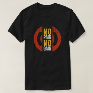 T-shirt graphique de fitness « No Pain No Gain »