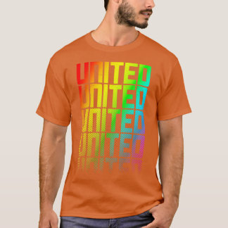T-shirt Graphique de fond du texte du Gay pride arc-en-cie