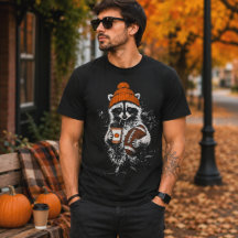 T-shirt graphique de football d'automne avec un ra