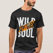 T-Shirt Graphique De Grunge De Tigre D'Âme Sauvage