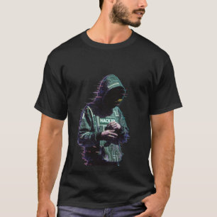 T-Shirt Graphique de Hacker Cyberpunk