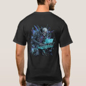 T-shirt Graphique de Hacker Cyberpunk Électrique S (Dos)