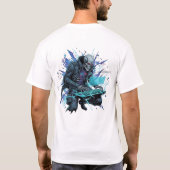T-shirt graphique de hacker cyberpunk électrique s (Dos)
