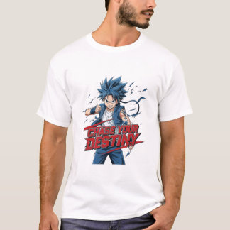 T-shirt Graphique de héros d'anime "Poursuis ton destin"