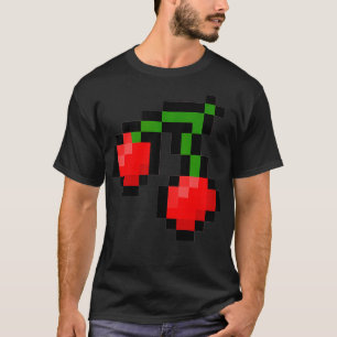 T-shirt Graphique de jeu vidéo Pixel Cherries 8 bits