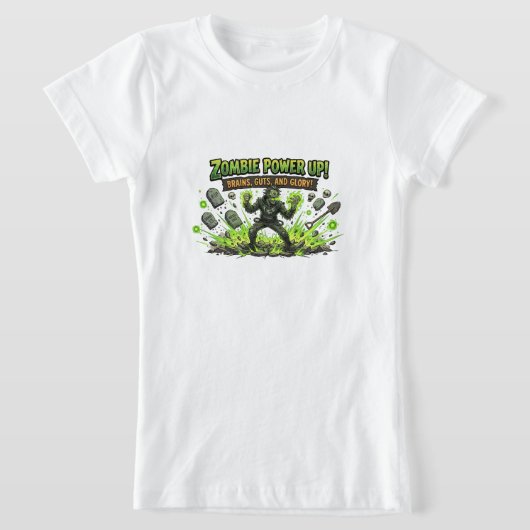 T-Shirt Graphique de joueur de puissance zombie (Poser)