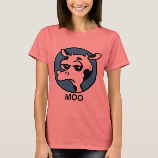 T-SHIRT GRAPHIQUE DE LA MONNAIE MOO COW FUNNY (Devant)