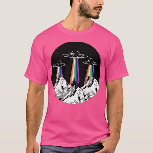 T-shirt Graphique de la soucoupe volante Ufo Enduction (Devant)