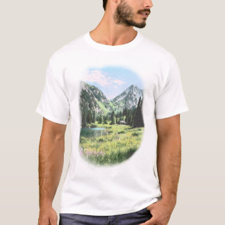 T-shirt Graphique de lac de montagne alpin vintage