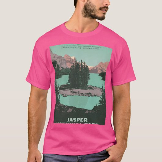 T-shirt Graphique de l'affiche du parc national Jasper (Devant)