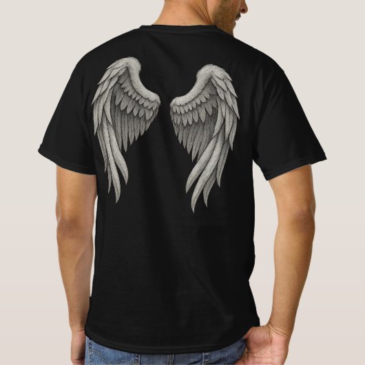 T-shirt graphique de l'aile Angel (Dos)