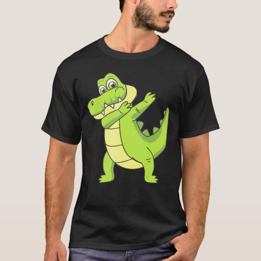 T-shirt Graphique de l'alligator de l'inclinaison (Devant)