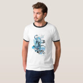 T-shirt Graphique de lanterne bleue 1 (Devant entier)